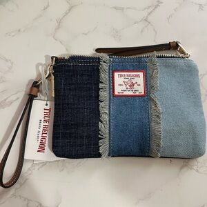 True Religion Dark Denim Wristlet